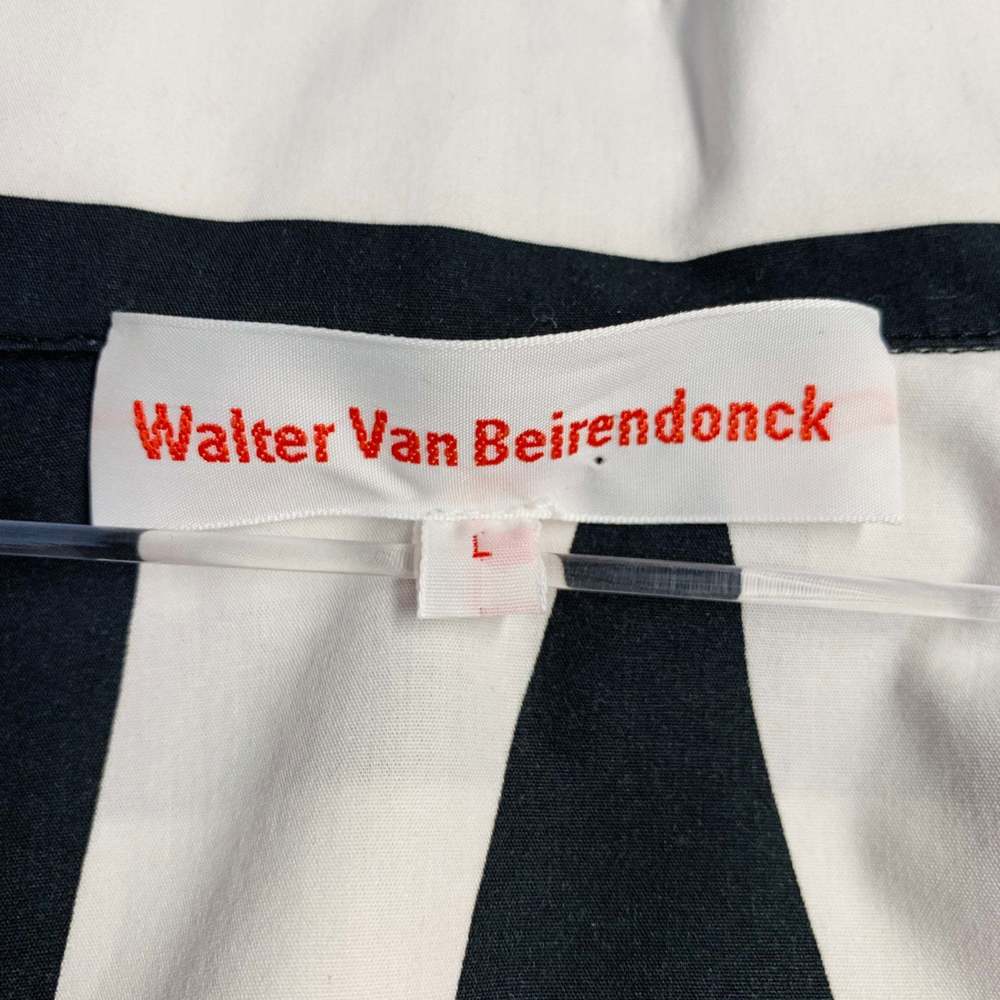 WALTER VAN BEIRENDONCK Black White Graphic Cotton Long Sleeve Shirt - Picture 6 of 8